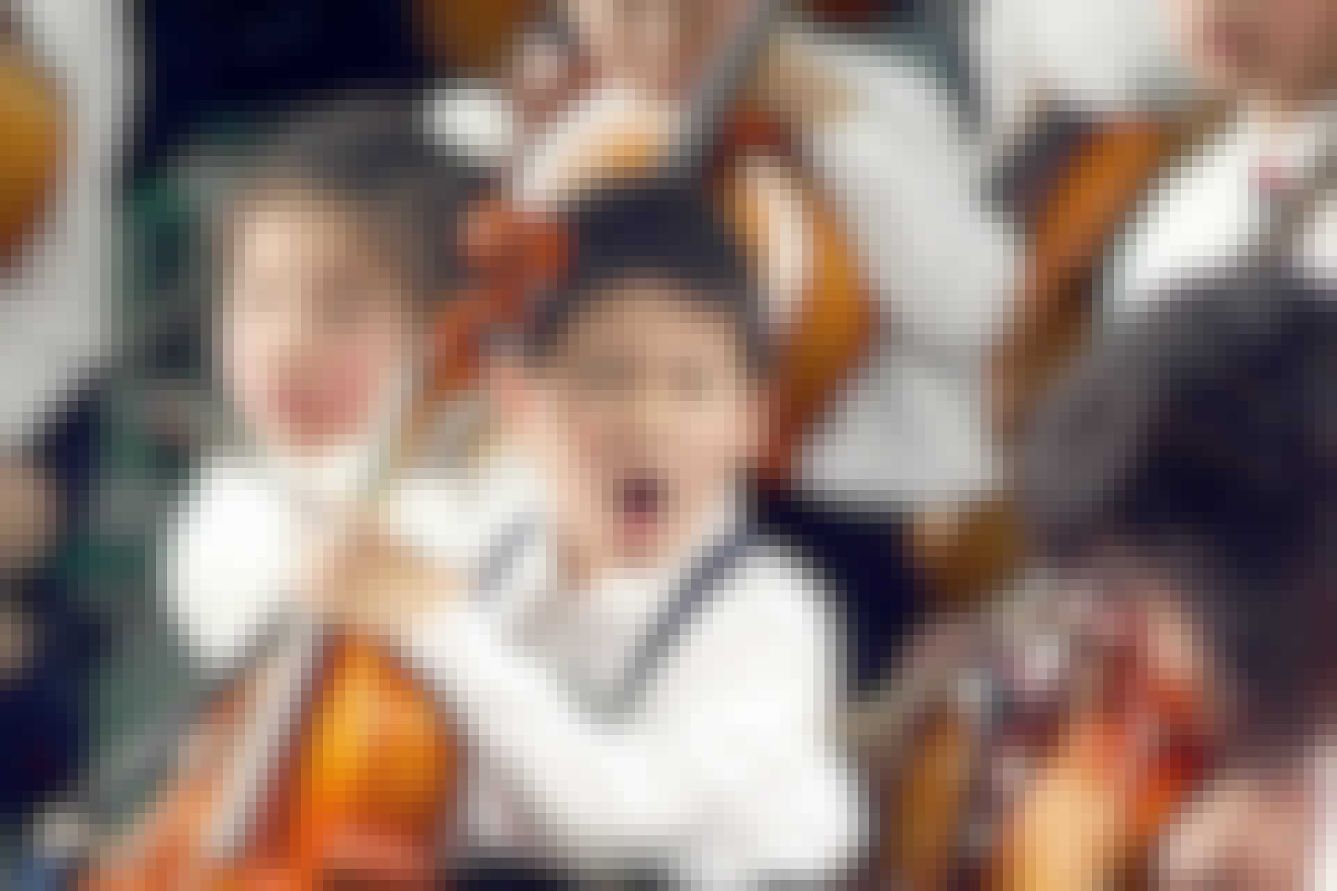 Kid yawning at concert