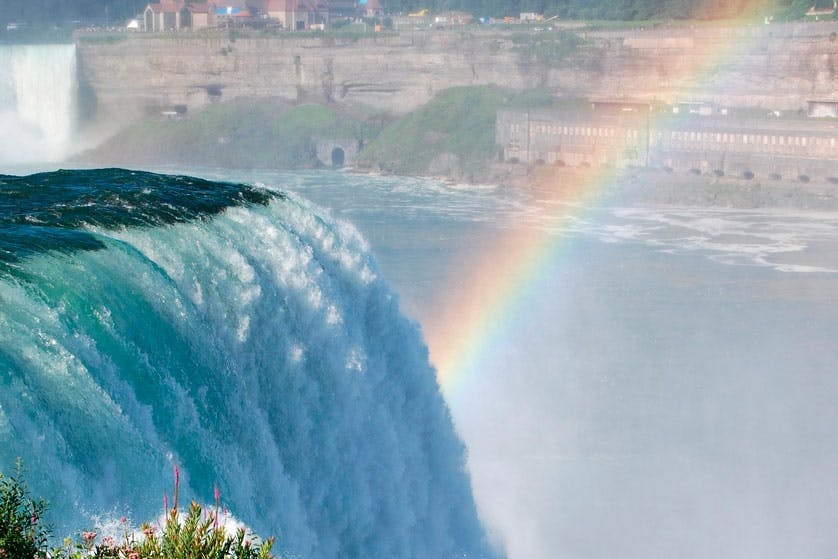Rainbow at waterfall Rainbow at waterfall
