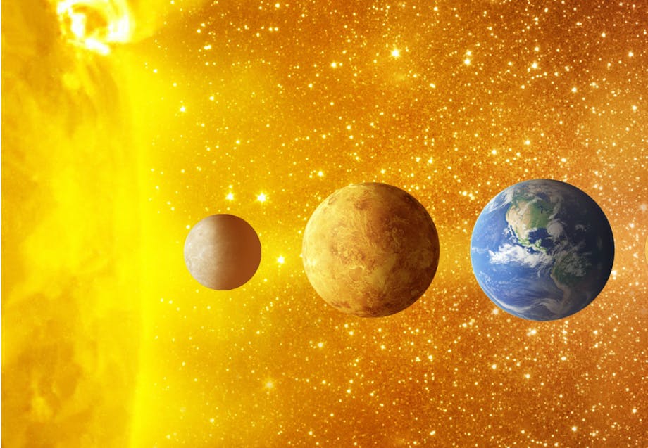 Merkurius, Venus, Maa Merkurius, Venus, Maa