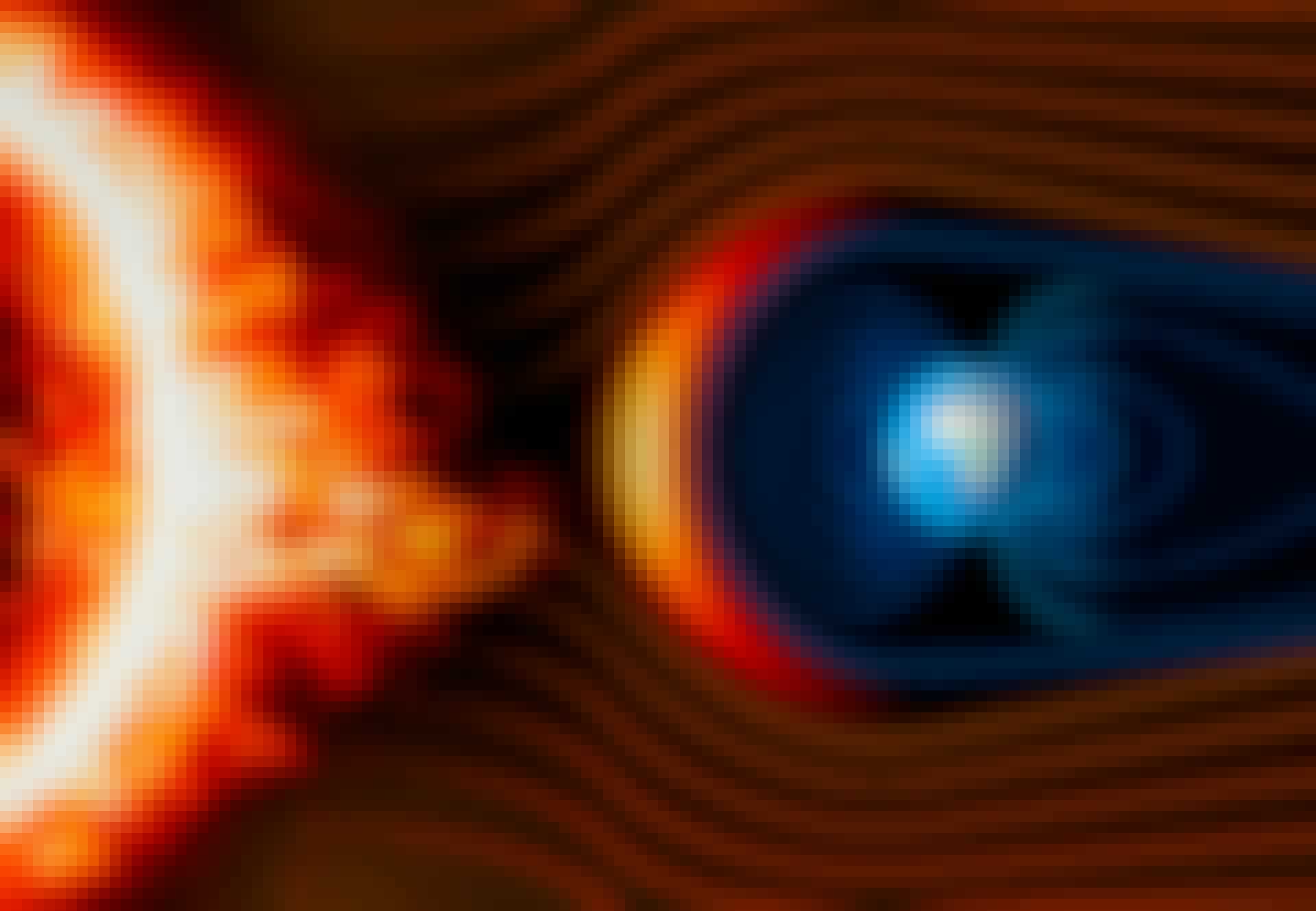 Jordens magnetfält får solens strålning att vika av. Jordens magnetfält får solens strålning att vika av.