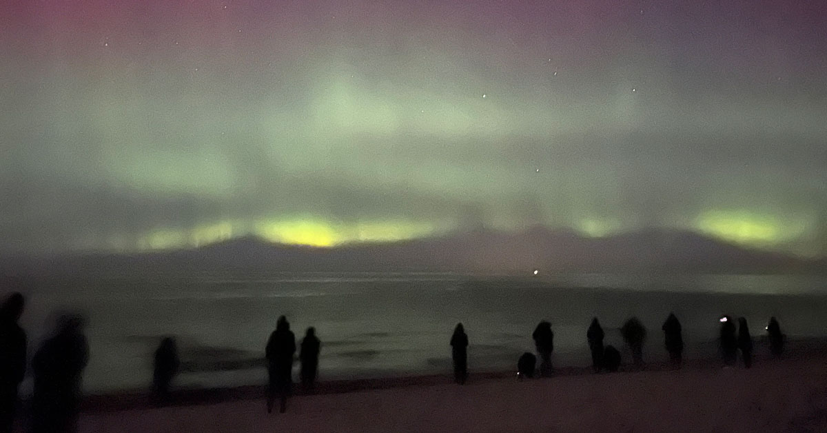 Usædvanligt Flot Nordlys Over Danmark | Illvid.dk