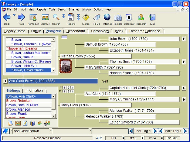 Legacy Family Tree – Etunurkka