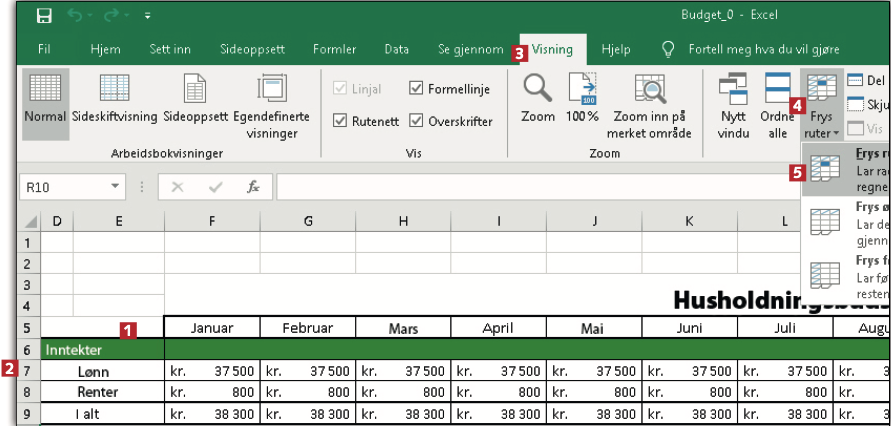 Hvordan låser jeg overskrifter i Excel? – Fordelssonen