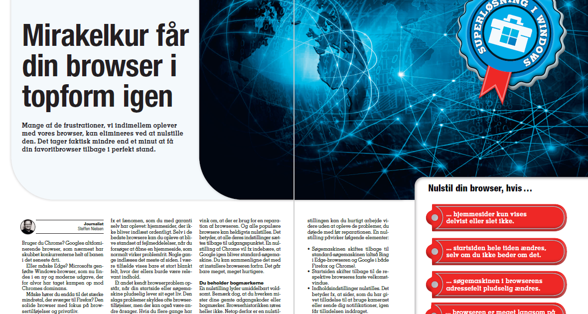 Din Browser Mirakelkur får din browser i topform igen | komputer.dk
