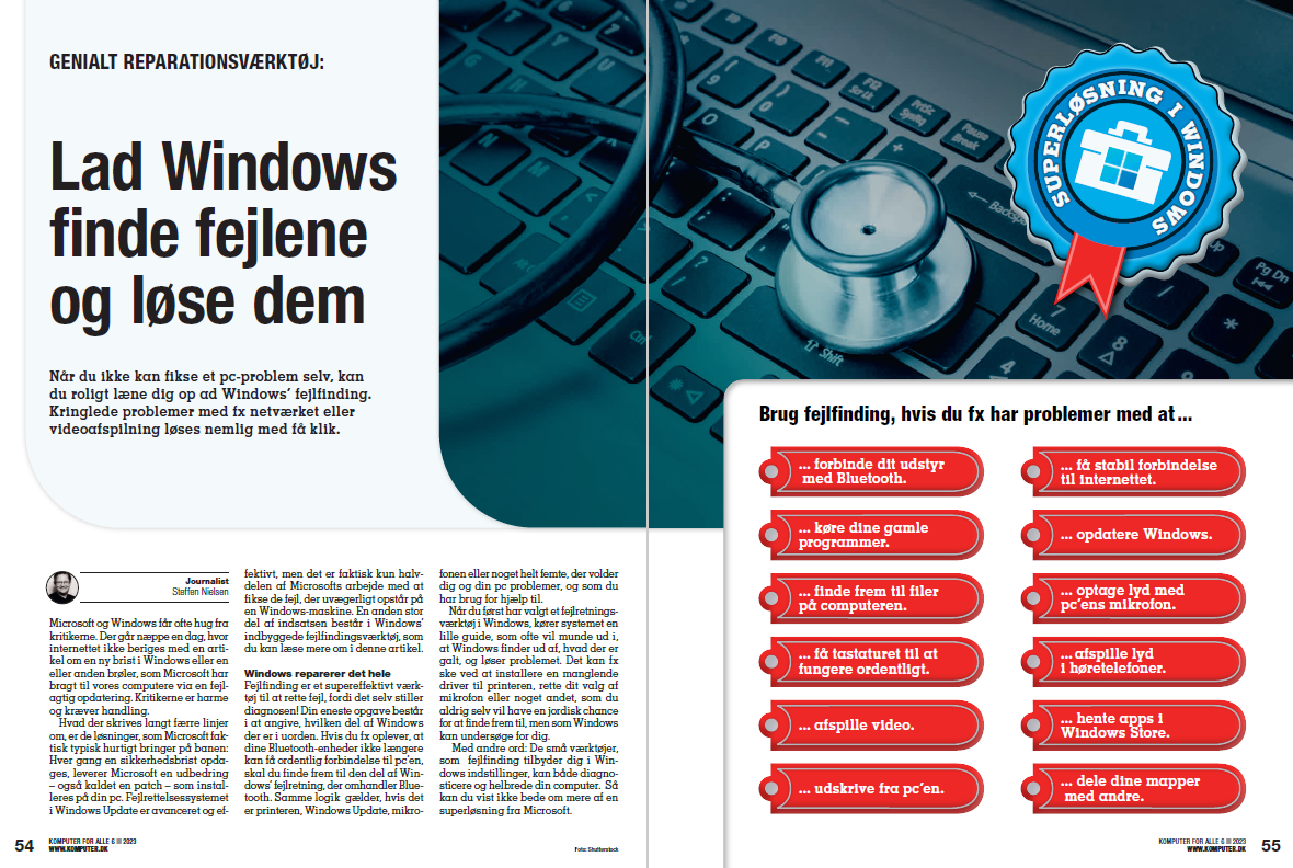 Lad Windows finde fejlene og løse dem | komputer.dk
