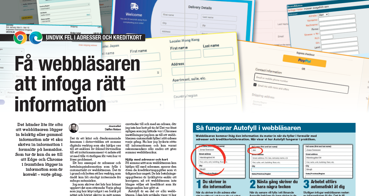 Infoga Få webbläsaren att infoga rätt information | pctidningen.se
