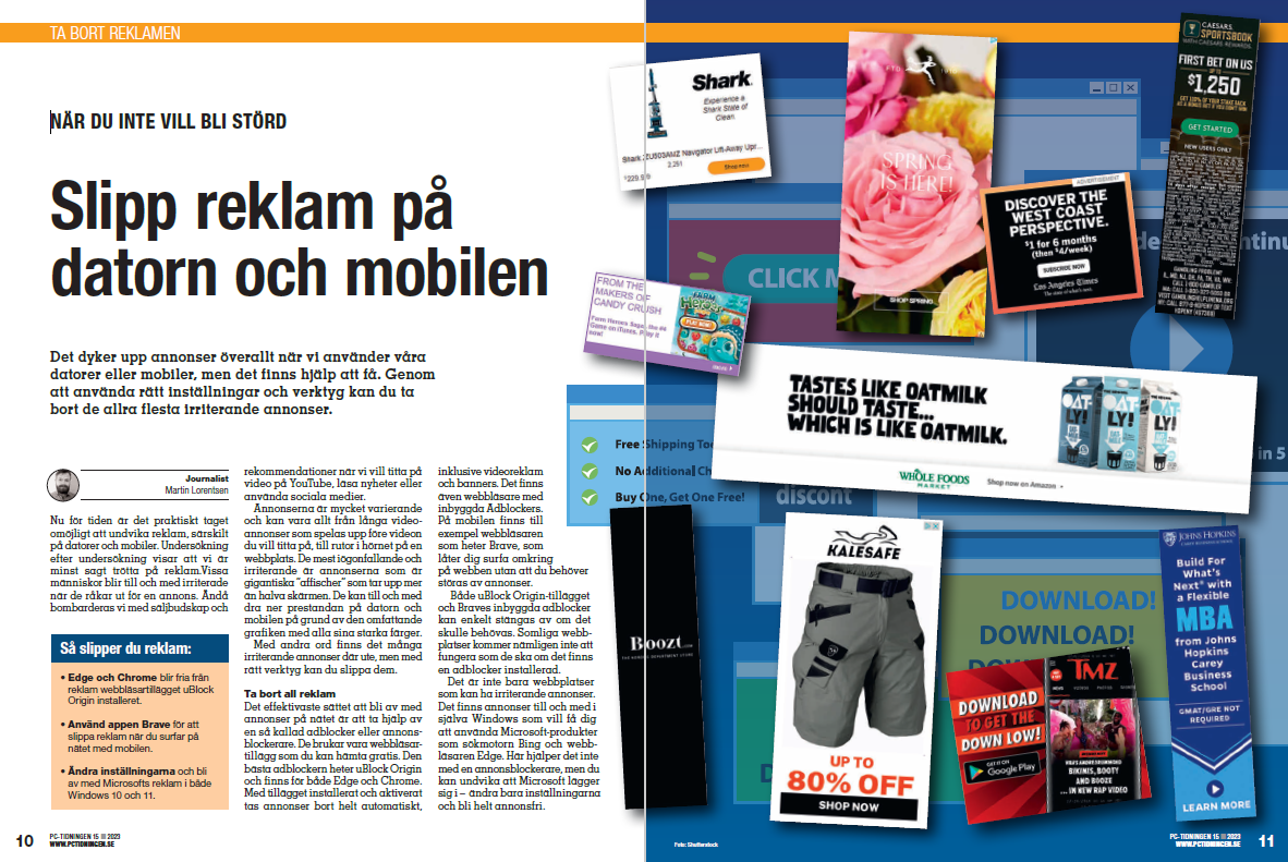 Slipp reklam på datorn och mobilen | pctidningen.se