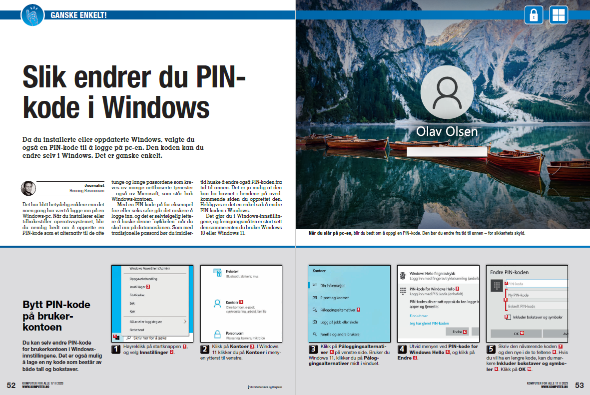 Slik endrer du PIN-kode i Windows | komputer.no