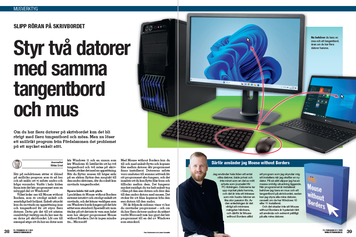Samma Mus Till Tva Datorer