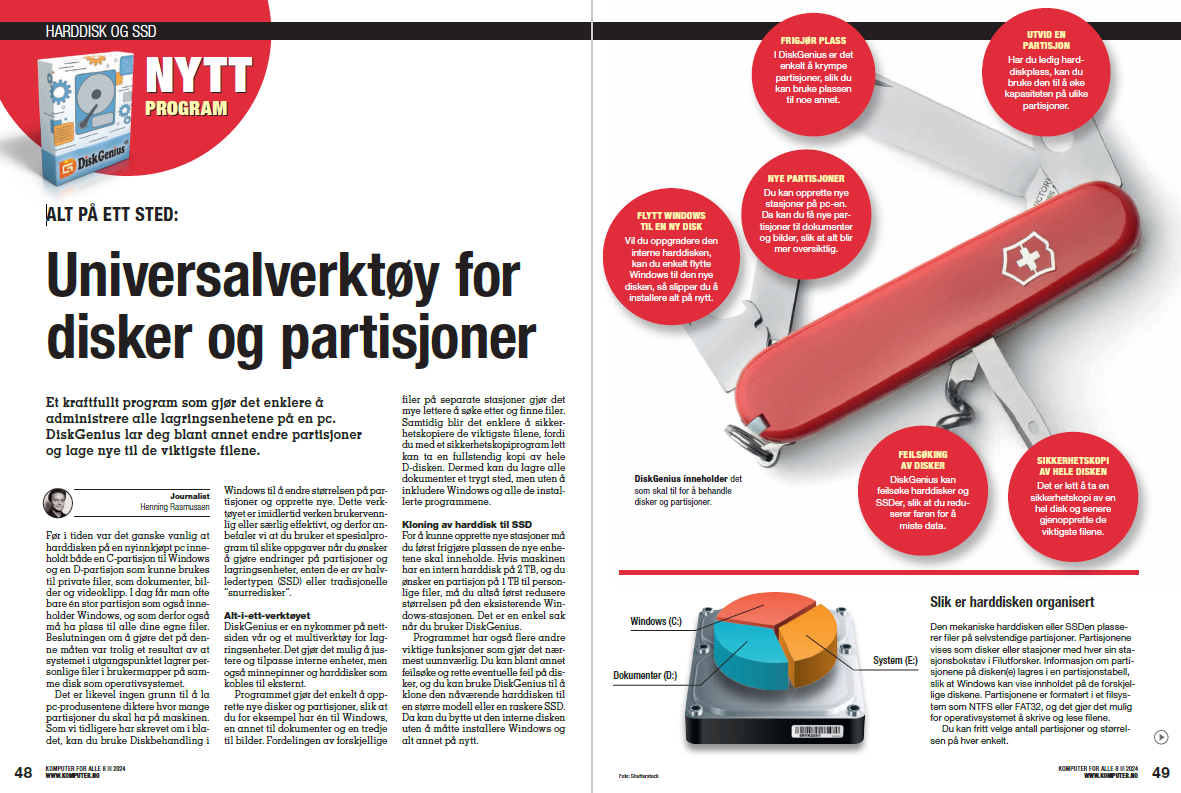 Universalverktøy for disker og partisjoner | komputer.no