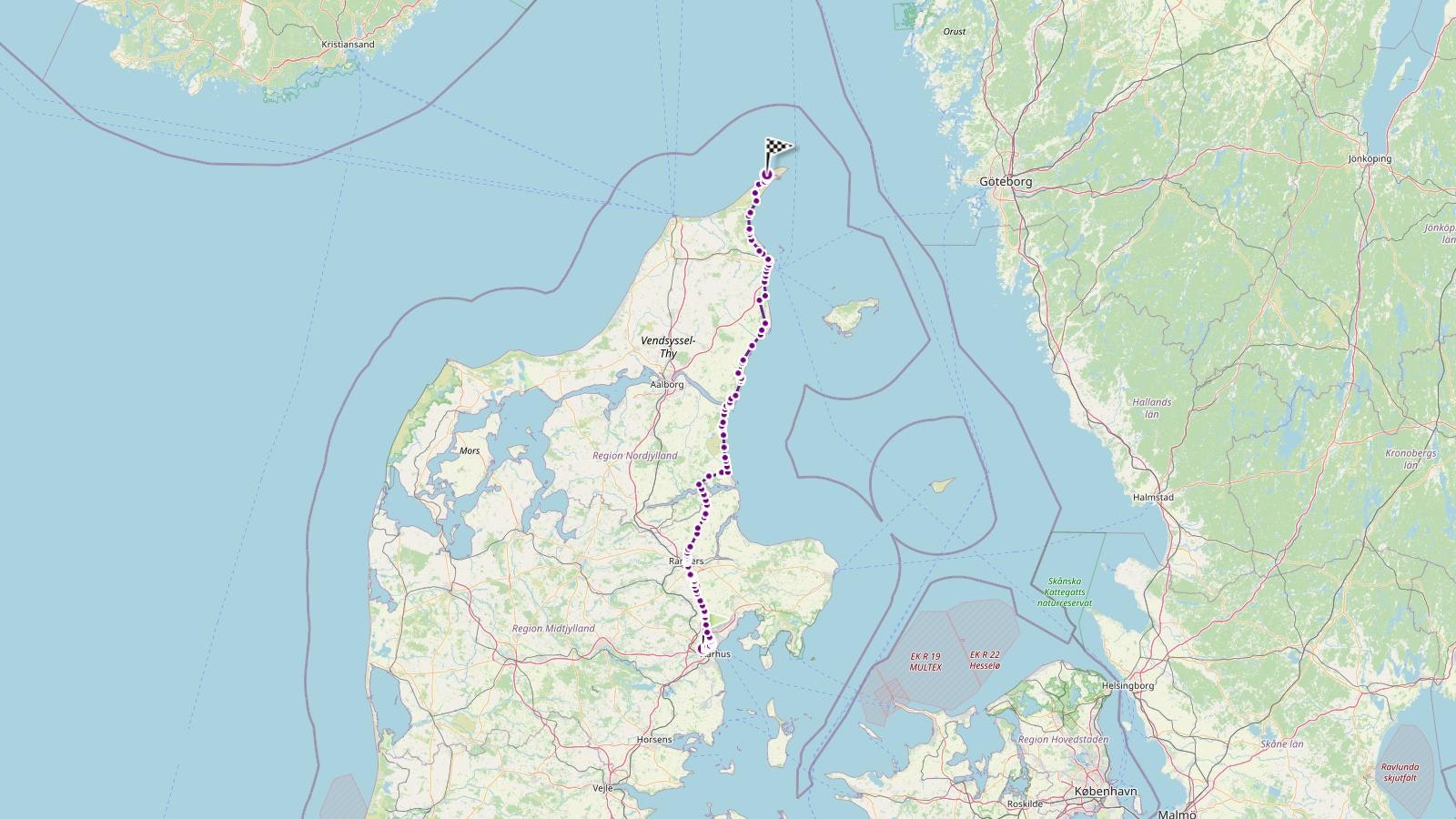 Cykelrute 201.32 km lang, Skagen