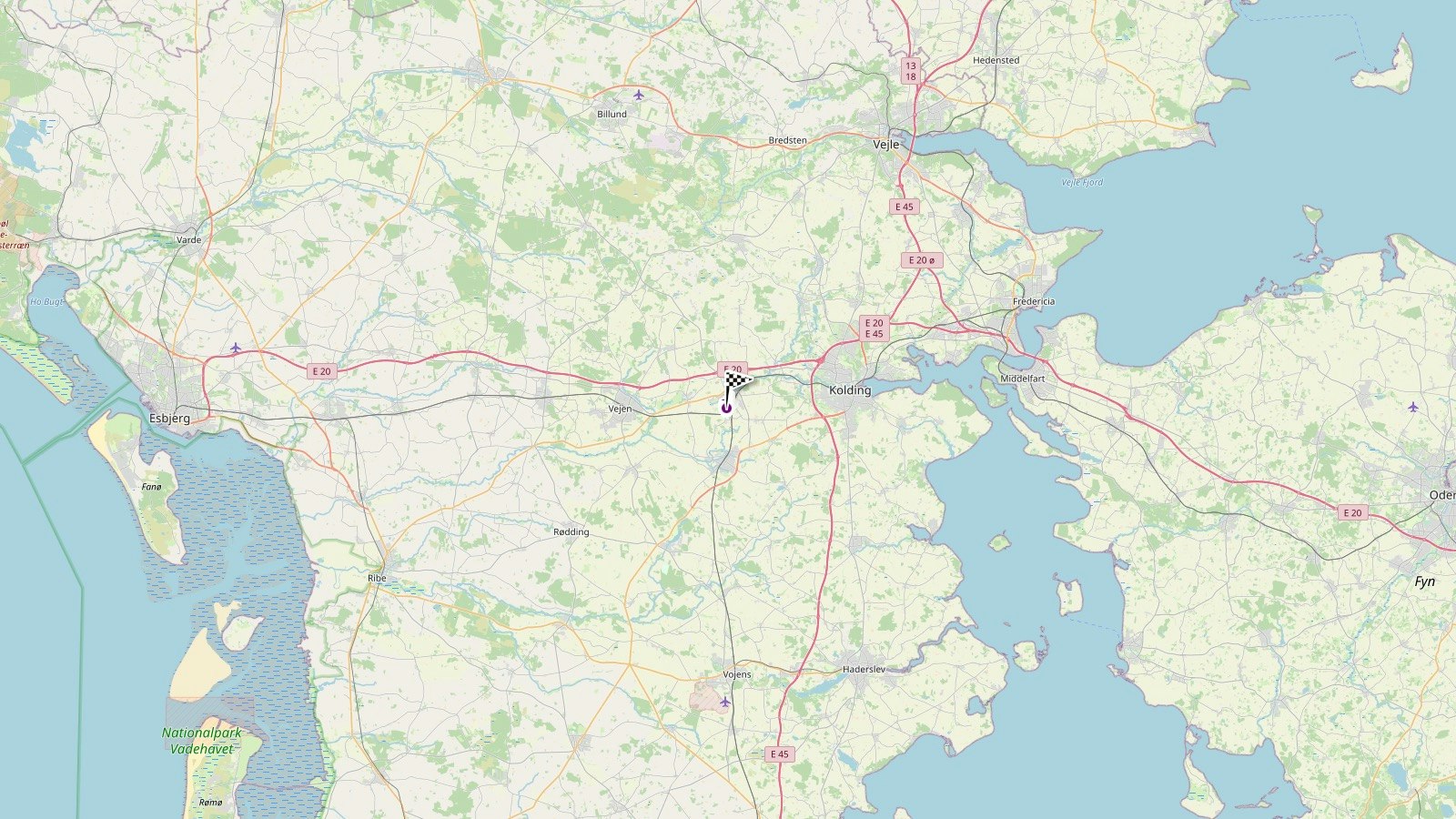 Vandrerute 5.15 km lang, Lunderskov