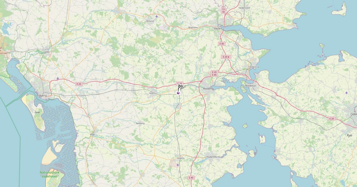 Lunderskov Map Vandrerute 5.15 km lang, Lunderskov